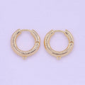 Gold plated Earring Hoops Lever Back one touch w/ Close link Lever Hoop earring Nickel free Lead Free for Earring Charm Making Findings L-846 - DLUXCA