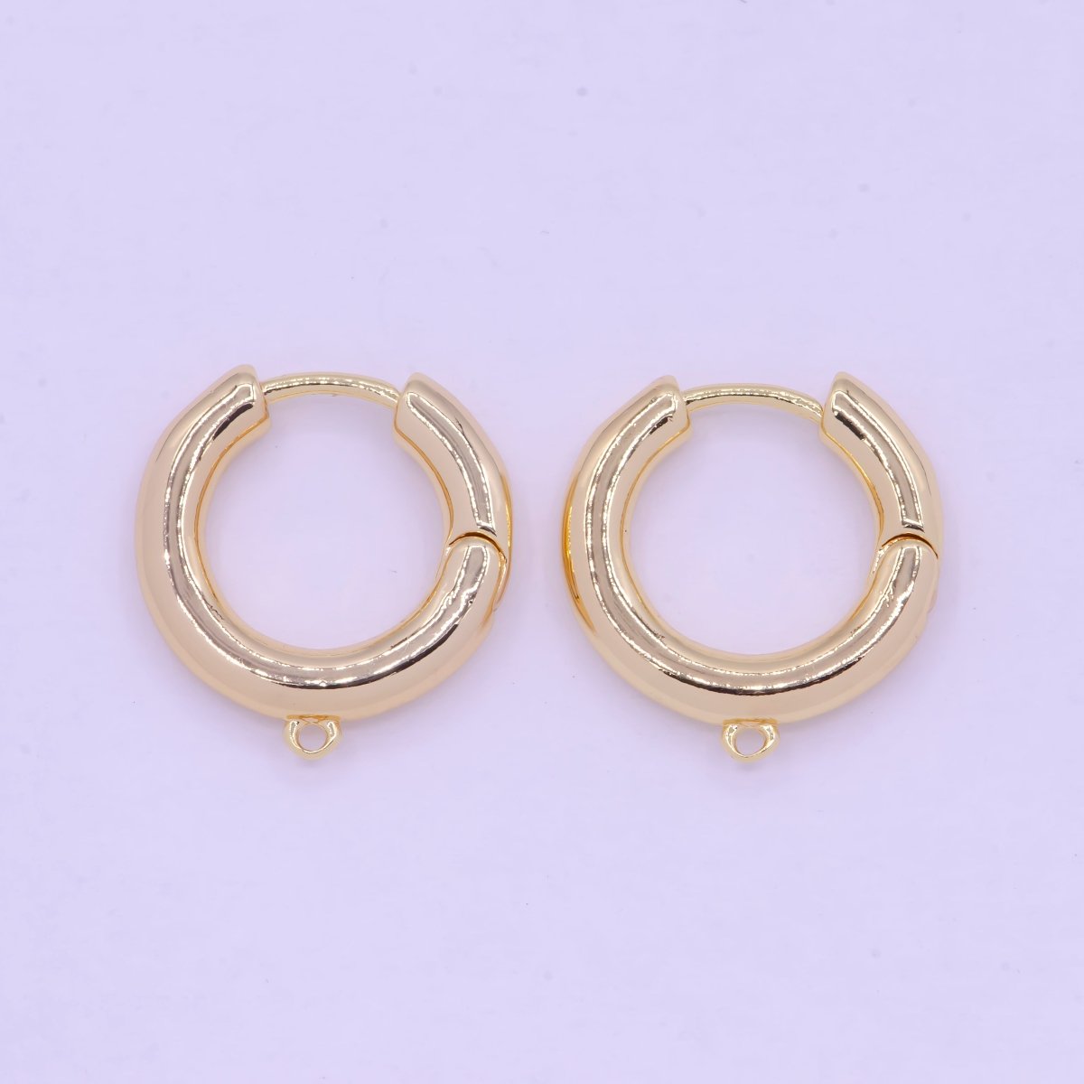 Gold plated Earring Hoops Lever Back one touch w/ Close link Lever Hoop earring Nickel free Lead Free for Earring Charm Making Findings L-846 - DLUXCA