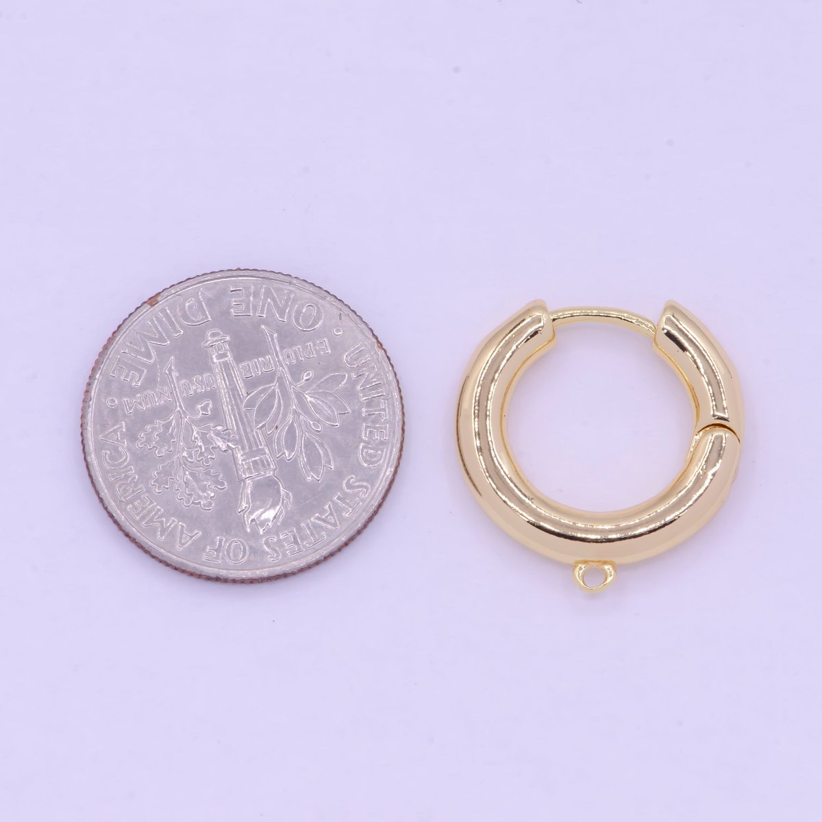 Gold plated Earring Hoops Lever Back one touch w/ Close link Lever Hoop earring Nickel free Lead Free for Earring Charm Making Findings L-846 - DLUXCA