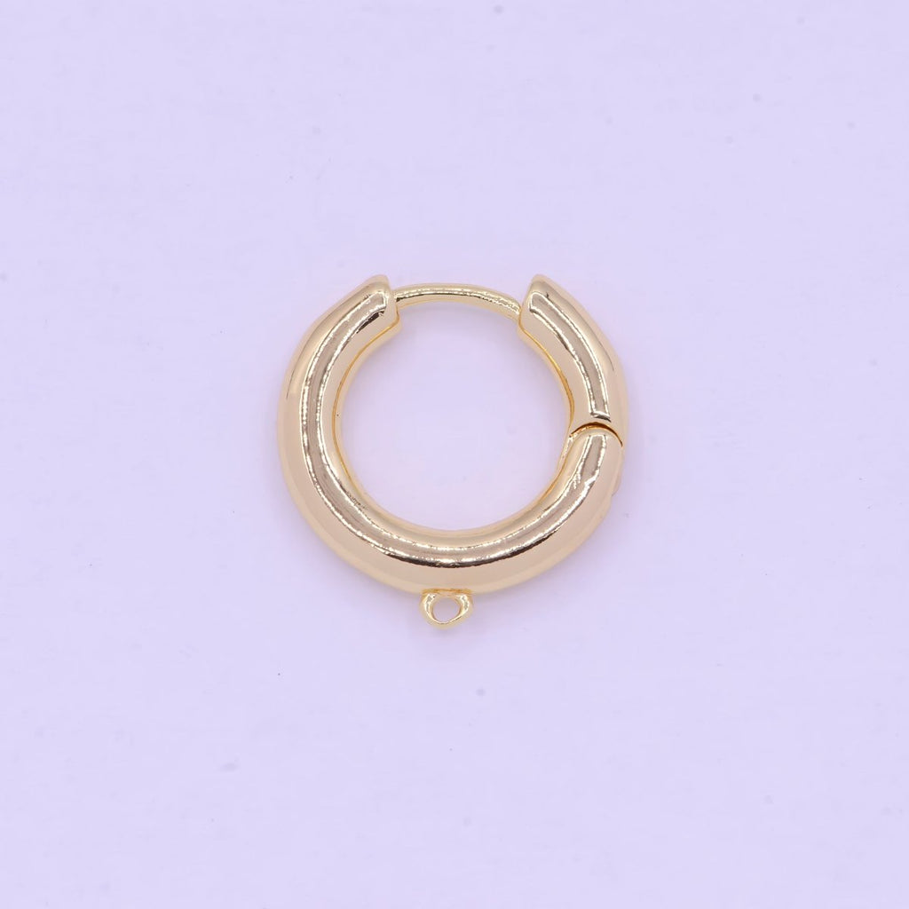 Gold plated Earring Hoops Lever Back one touch w/ Close link Lever Hoop earring Nickel free Lead Free for Earring Charm Making Findings L-846 - DLUXCA