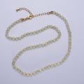 Gold plated Green Prehnite Rondelle Heishi Gemstone Gold Spacer Beads 16 Inch Choker Necklace | WA-1436 Clearance Pricing - DLUXCA