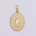 Gold plated Holy Mary Lady of Guadalupe Pendants J-127 - DLUXCA