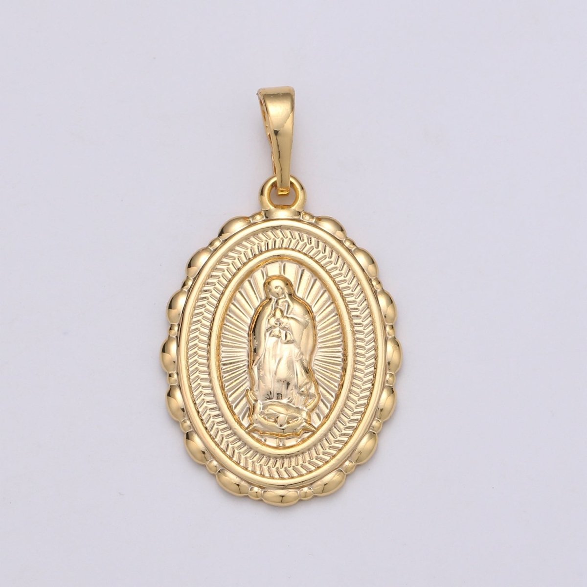 Gold plated Holy Mary Lady of Guadalupe Pendants J-127 - DLUXCA
