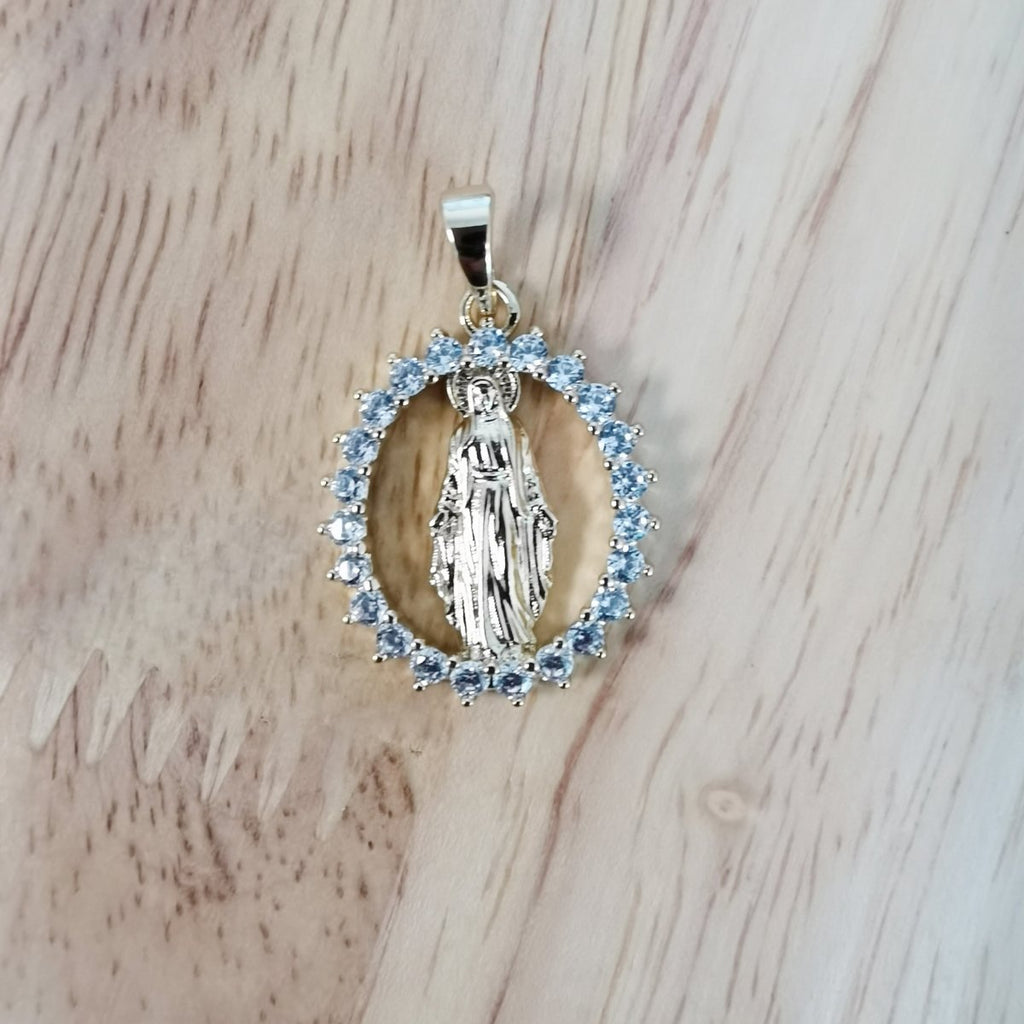 Gold plated Holy Mary Pendants I-831 - DLUXCA