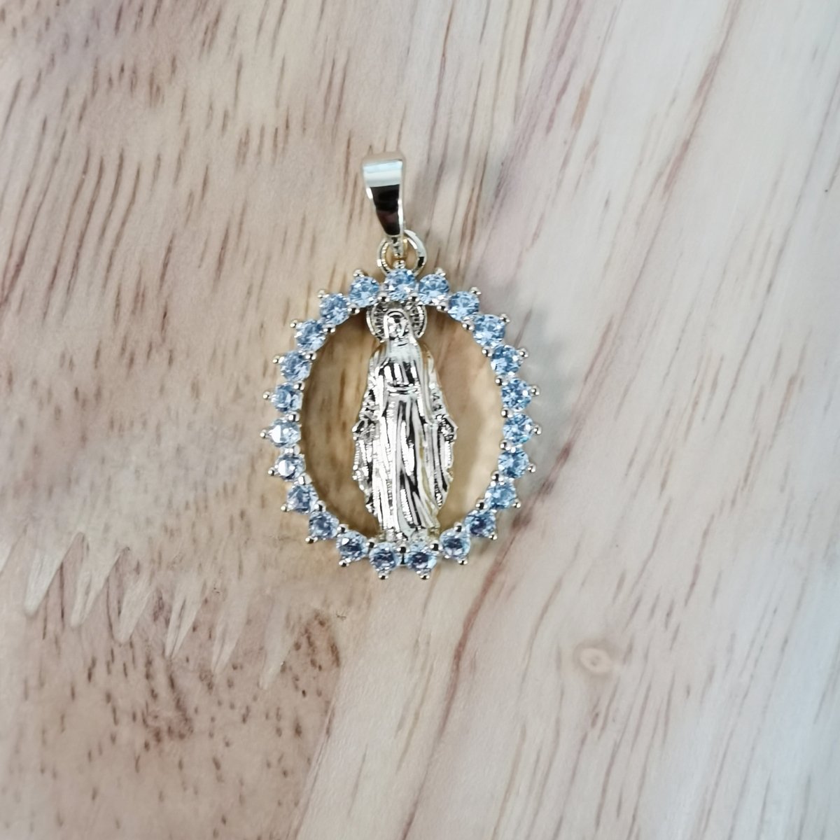 Gold plated Holy Mary Pendants I-831 - DLUXCA