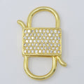 Gold plated Lock Clasp Connector For DIY Jewelry Making Necklace Bracelet Anklet L-300 - DLUXCA