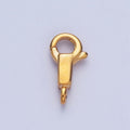 Gold plated Long Body Lobster Clasps Supply, Round Spring Ring Head with Rectangular Body Closure Jewelry Supply L-870 L-871 L-918 - DLUXCA