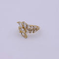 Gold plated Marquise CZ Ring, Silver CZ Ring, High Quality CZ Ring, marquise classic ring Open Adjustable U-069 U-070