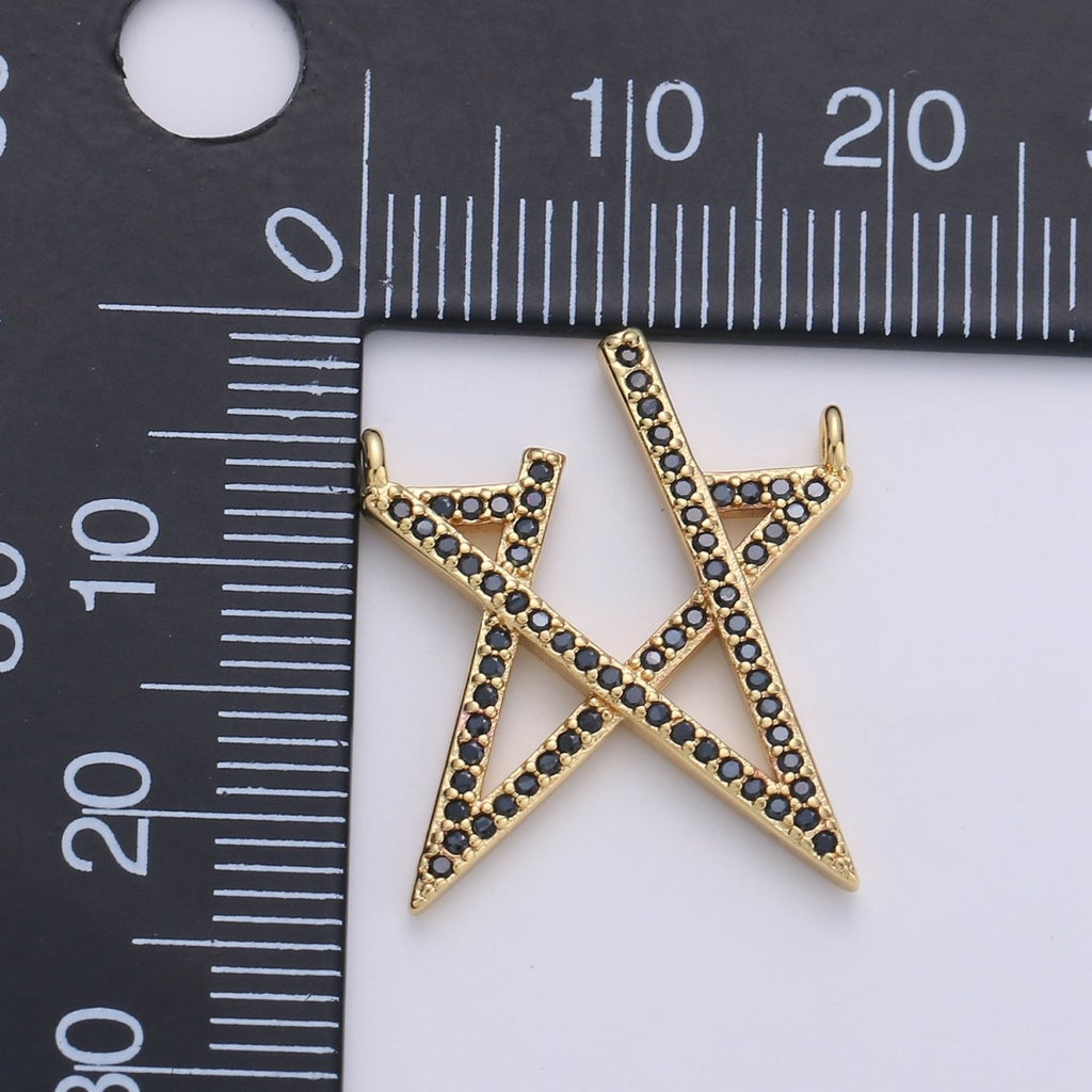 Gold plated Open Star Connectors F-378 - DLUXCA