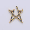 Gold plated Open Star Connectors F-378 - DLUXCA