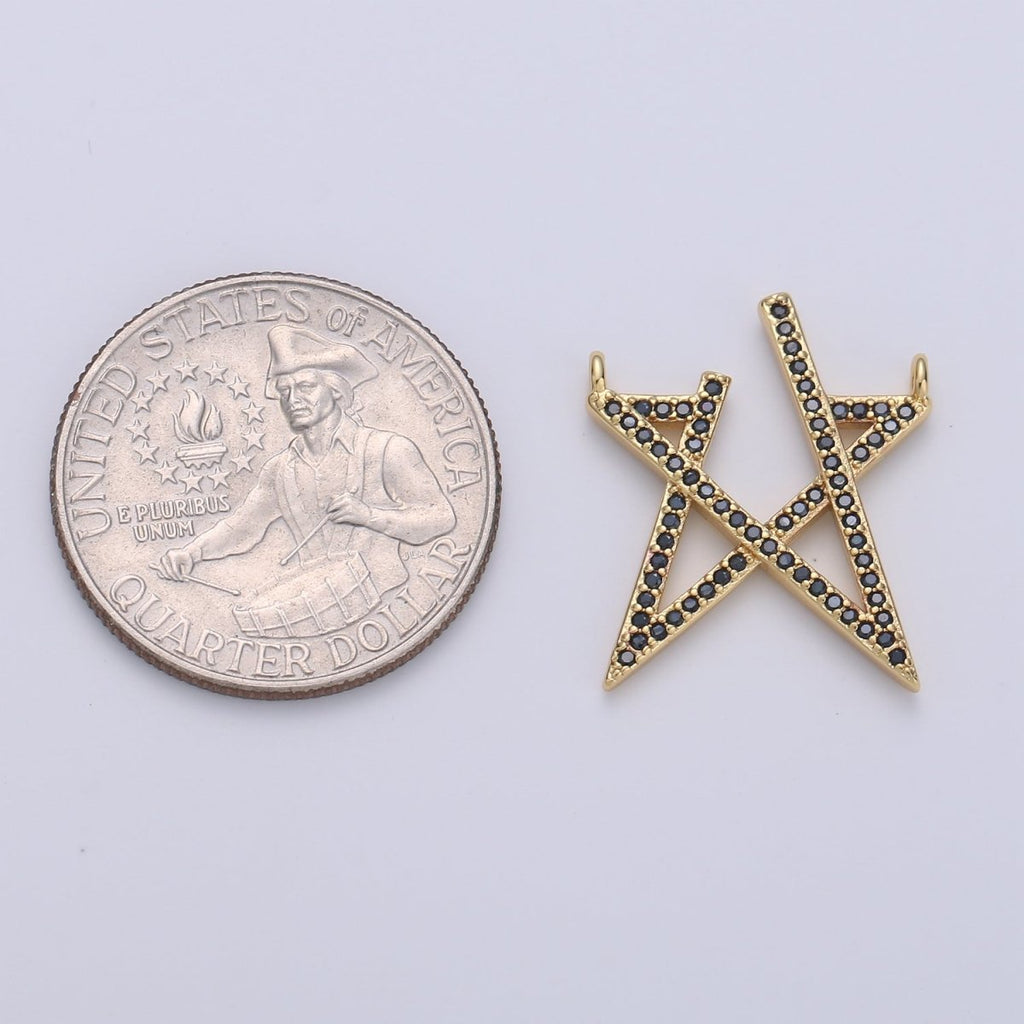 Gold plated Open Star Connectors F-378 - DLUXCA