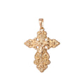 Gold plated Ornate Cross Charm, Crucifix Charm, Gold Cross, Gold Ornate Cross Pendant Crucifix, Religious Charm Rosary Jewelry Making H-867 - DLUXCA