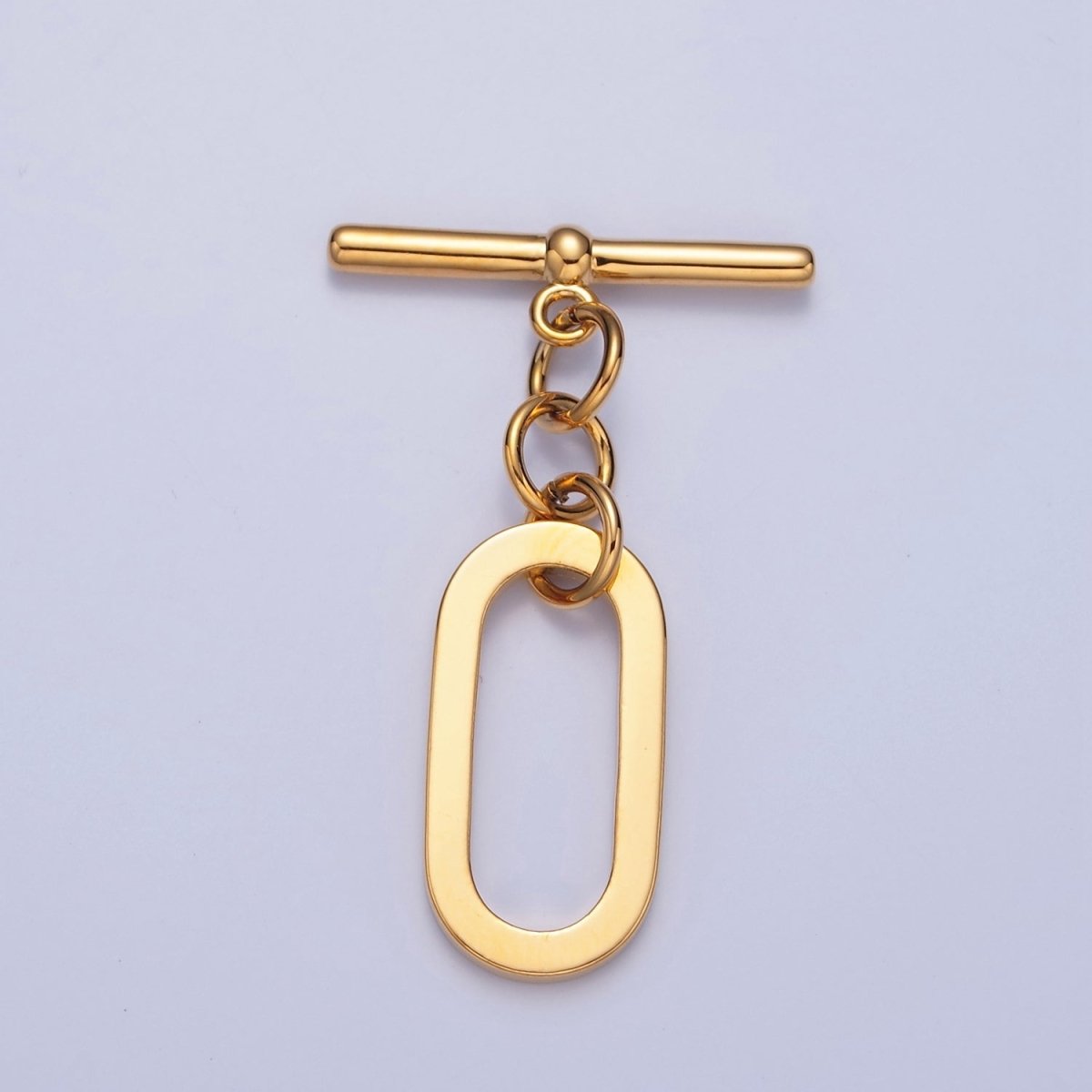 Gold plated Rectangular Long Oval Toggle Clasps Closure in Gold & Silver L-747~L-749 - DLUXCA
