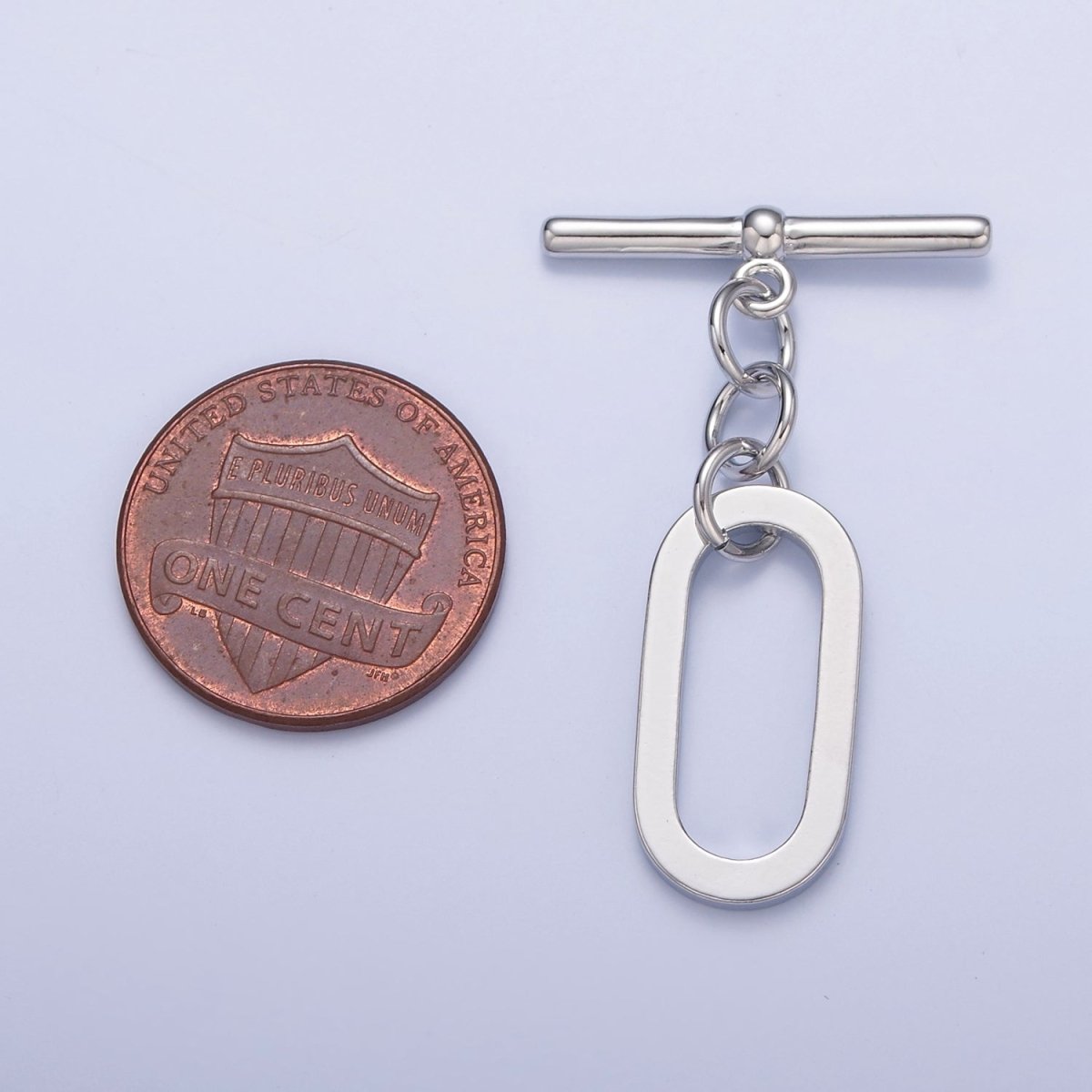 Gold plated Rectangular Long Oval Toggle Clasps Closure in Gold & Silver L-747~L-749 - DLUXCA