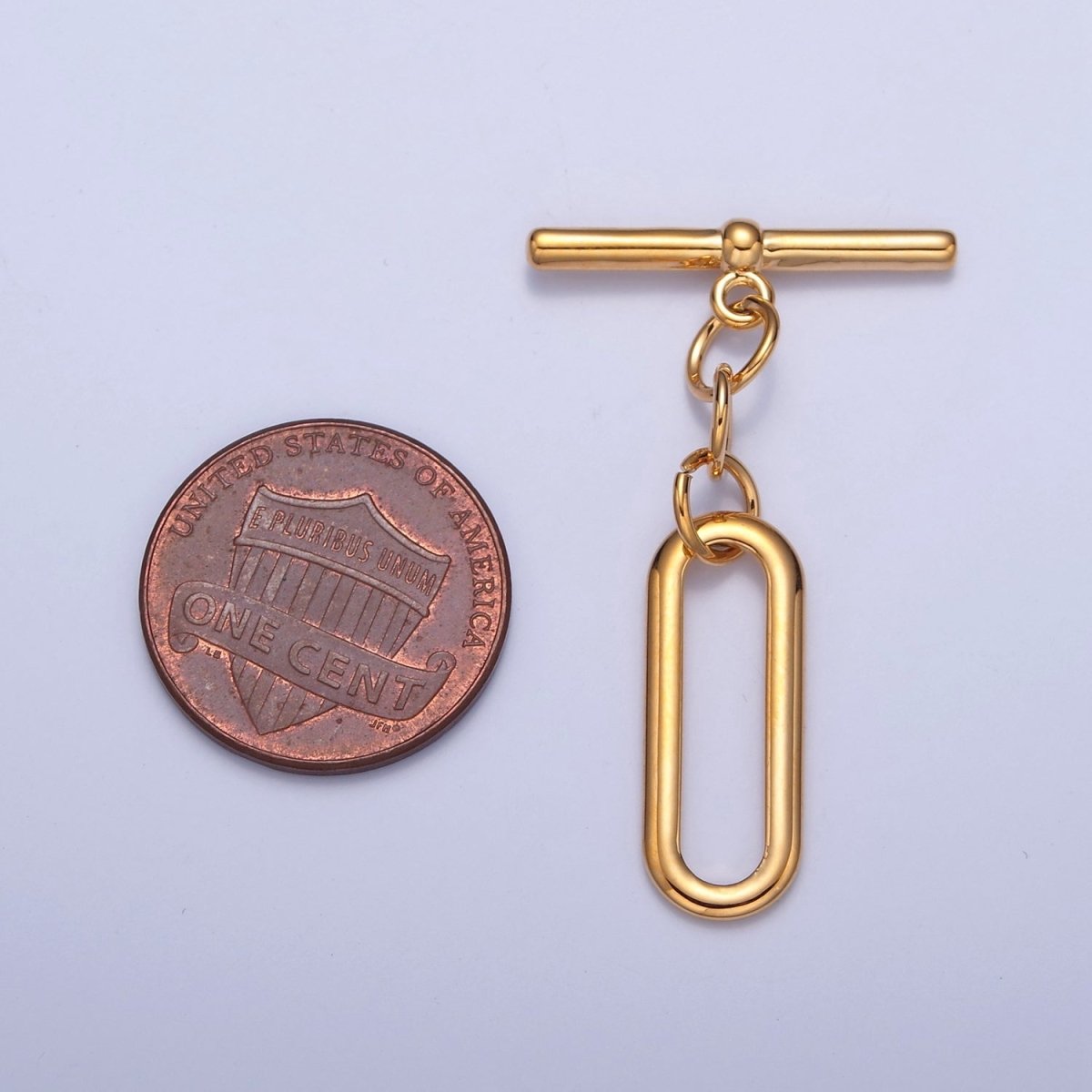 Gold plated Rectangular Oval Toggle Clasps Closure in Gold & Silver L-753~L-755 - DLUXCA