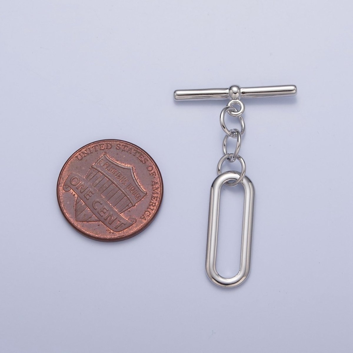 Gold plated Rectangular Oval Toggle Clasps Closure in Gold & Silver L-753~L-755 - DLUXCA