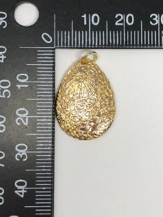 Gold plated Shell Rustic Coin Charm E-087 - DLUXCA