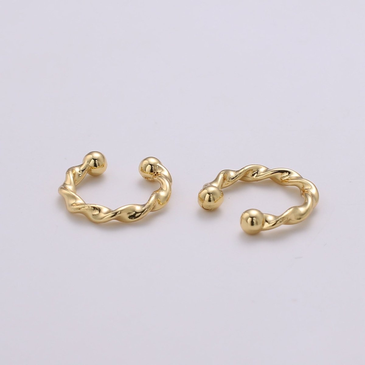 Gold plated Simple Twist Earcuffs - AI-094 - DLUXCA