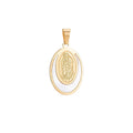 Gold plated Stainless Steel Virgin Mother Mary Charm Pendant w/ Bails Findings for Earring Necklace Jewelry Making Supplies J-363 - DLUXCA