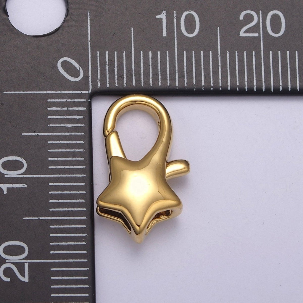 Gold plated Star Lobster Clasp Tiny Star Trigger Clasp – Celestial Lobster Claw for Jewelry Making Supplies L-582 L-583 L-590 L-591 - DLUXCA