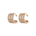 Gold plated Three Lines Earcuffs - AI-038 - DLUXCA