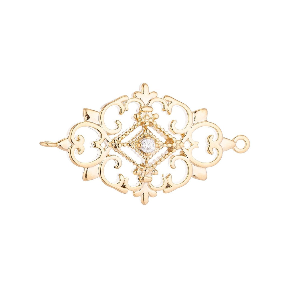 Gold plated Vintage Style Connector - F-002 - DLUXCA