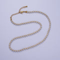 Gold plated White Jade Rondelle Heishi Gemstone Gold Spacer Beads 15.5 Inch Choker Necklace | WA-1431 Clearance Pricing - DLUXCA