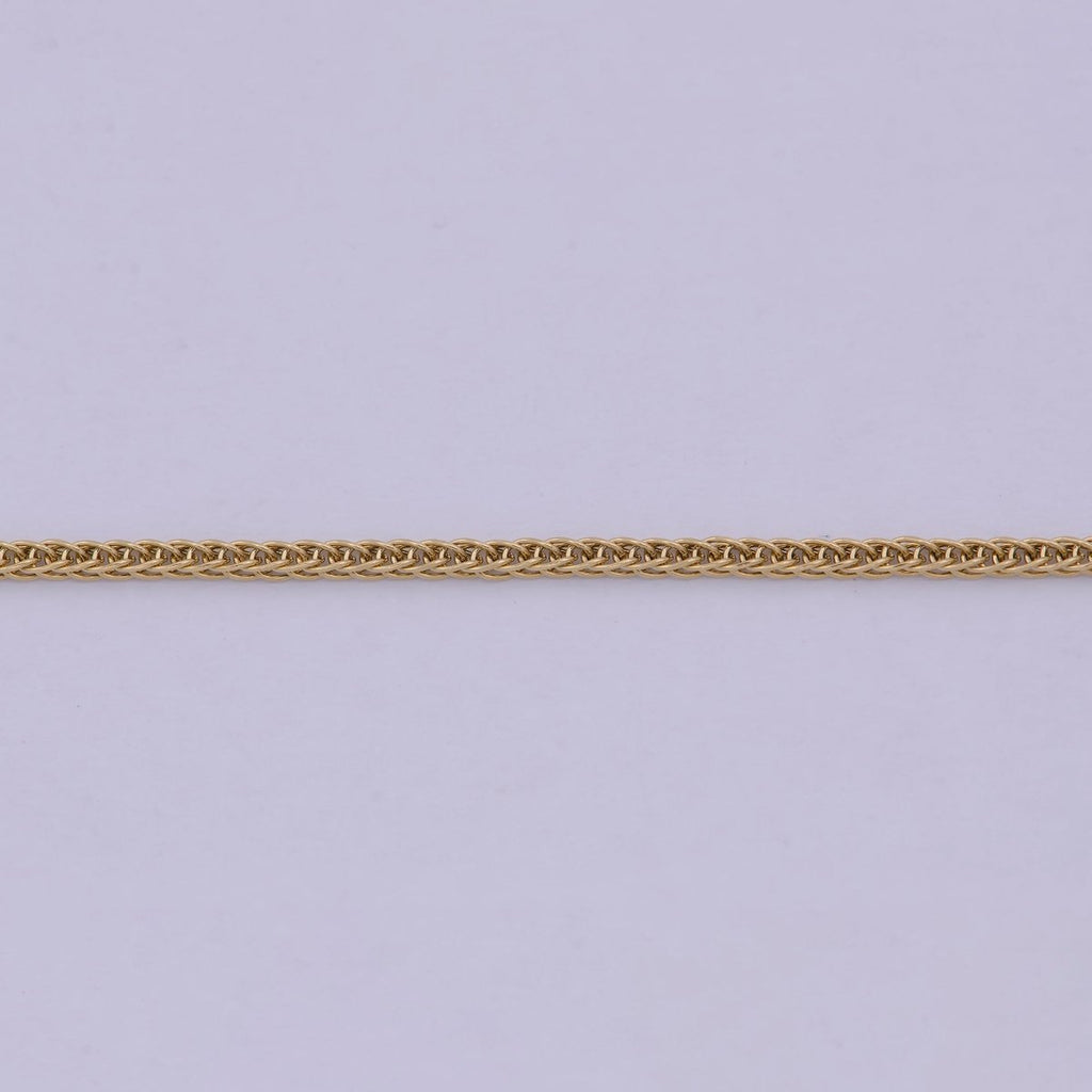Gold Fox Tail Chain Necklace - 24K Gold Plated Foxtail Chain - Dainty 1.4mm Layering 20 Inch Ready To Wear Chain with Spring Ring | WA-516 Clearance Pricing - DLUXCA