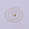 Gold Fox Tail Chain Necklace - 24K Gold Plated Foxtail Chain - Dainty 1.4mm Layering 20 Inch Ready To Wear Chain with Spring Ring | WA-516 Clearance Pricing - DLUXCA