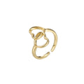 Gold Heart Ring, Heart Open Ring, Gold Adjustable Ring, Gold Rings for Women, Minimalist Gold Ring. Gold Midi Ring Stackable Jewelry O-353 - DLUXCA
