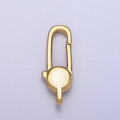Gold Lobster Clasp 18.3mm x 6.6mm Jewelry Making Supplies Chain Findings Z-149 Z-150 - DLUXCA