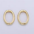 Gold Necklace Clasp, Oval Spring Gate Ring , Oval Gate Ring , Basic Supplies 24k Gold plated Clasp for Necklace Supply K-392 - DLUXCA