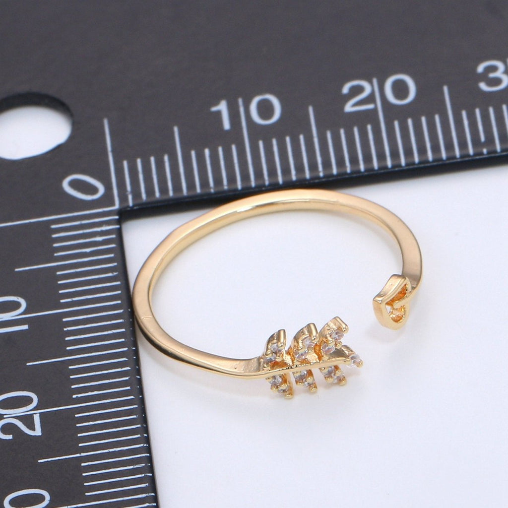Gold Olive Ring, Minimalist Ring, Tree Branch Open Ring, Stackable Ring Thin Gold Ring Olive Branch Ring adjustable ring R-074 - DLUXCA