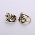 Gold Olive Ring, Statement Ring, Tree Branch Dome Ring, Stackable Ring Thick Gold Ring Olive Branch Ring adjustable ring R-017