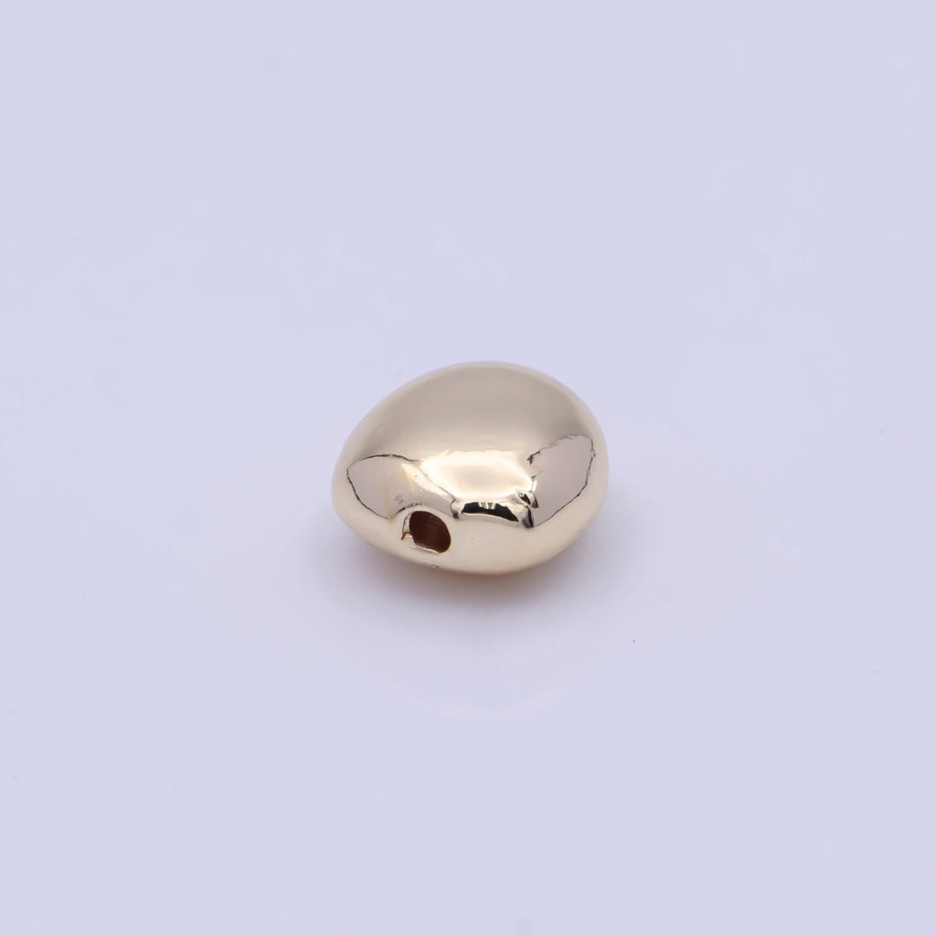 Gold Oval Geometric Spacer Bead Findings For Jewelry Making B-120 - DLUXCA