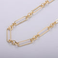 Gold Paper Clip Chain, 6 X 21.5mm 16K Gold plated Rolo Paper Clip Chain, Thin Flat Jewelry Making, Unfinished Chain | ROLL-247 Clearance Pricing - DLUXCA