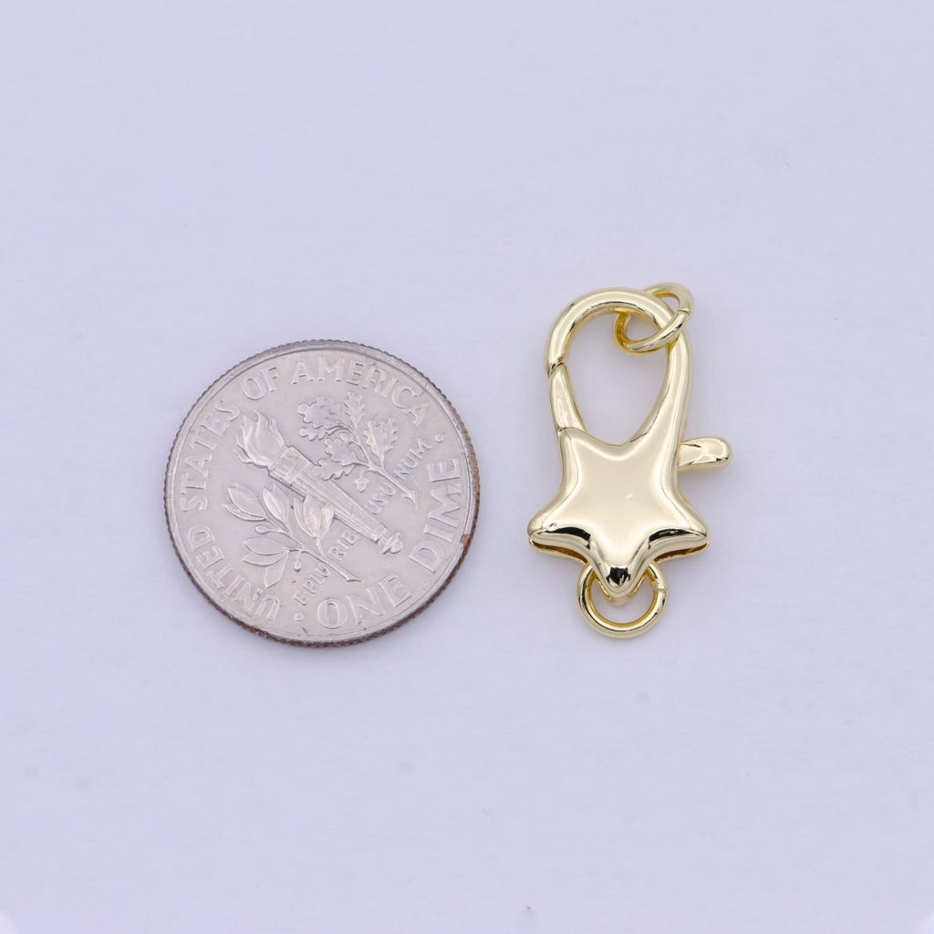 Gold Parrot Clasps Star Clasp Pendant Basic Component Lobster Clasp for Jewelry Supply K-038 - DLUXCA