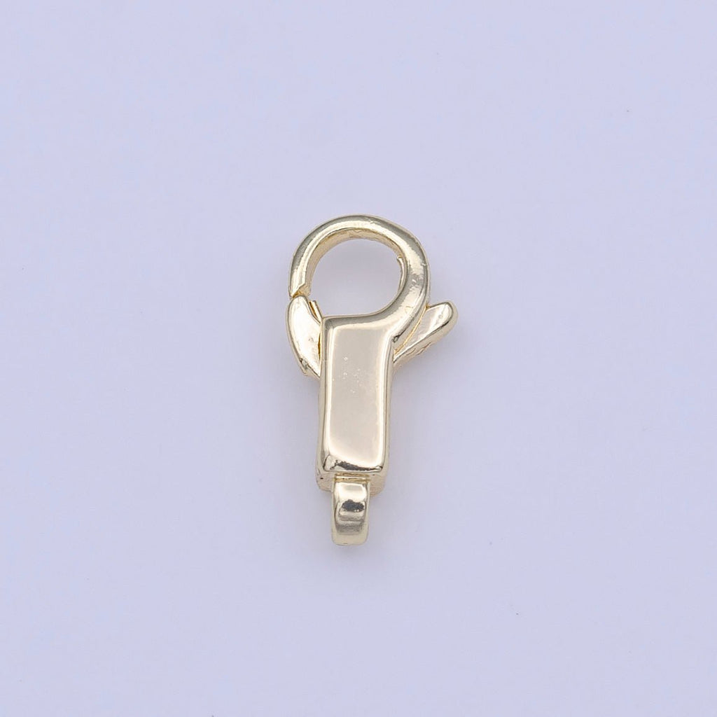 Gold Rectangular Long Body 10.5mm Lobster Claw Closure Jewelry Making Supply | K-270 - DLUXCA