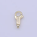 Gold Rectangular Long Body 10.5mm Lobster Claw Closure Jewelry Making Supply | K-270 - DLUXCA