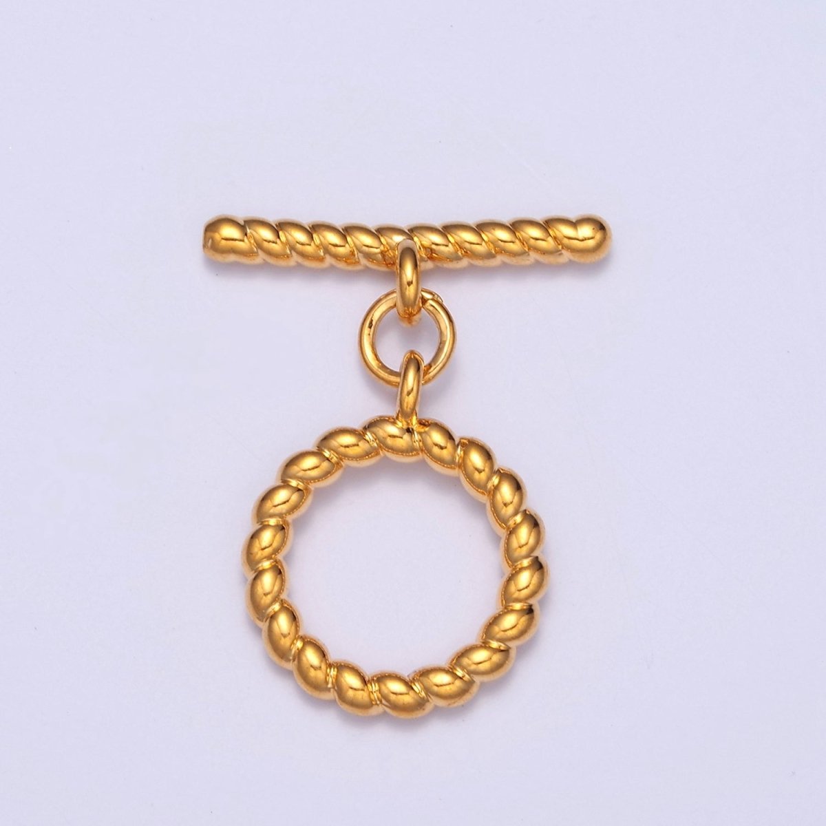 Gold Round Toggle Clasp, Bracelet Necklace Jewelry Clasps, 24K Gold plated OT Clasp L-713 L-714 L-823 - DLUXCA