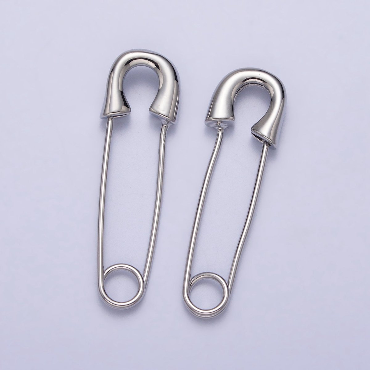 Safety Pin Earrings Silver Safety Pin Earrings Modern Geometric Earrings Minimalist Look |EARRINGS-00244
