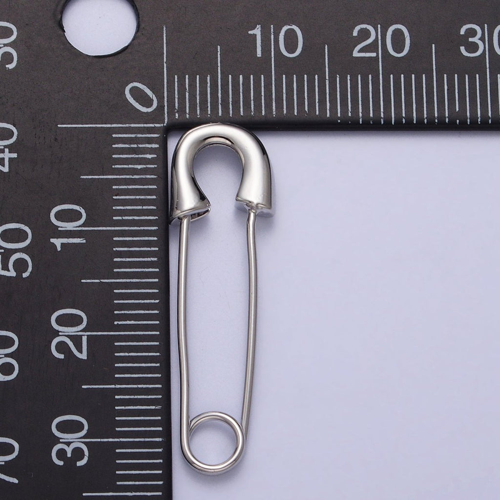 Safety Pin Earrings Silver Safety Pin Earrings Modern Geometric Earrings Minimalist Look |EARRINGS-00244