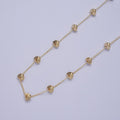 Gold Satellite Abstract Bead Chain Wholesale by Yard For Jewelry Making Component | ROLL-839 Clearance Pricing - DLUXCA
