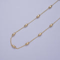 Gold Satellite Long Oval Bead Chain Wholesale by Yard For Jewelry Making Component | ROLL-843 Clearance Pricing - DLUXCA