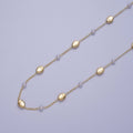 Gold Satellite Pearl & Wide Oval Bead Chain Wholesale by Yard For DIY Jewelry Making Component | ROLL-835 Clearance Pricing - DLUXCA