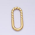 Gold, Silver 21mm Half Twisted Oblong Link Supply | Z-290 Z-291 - DLUXCA