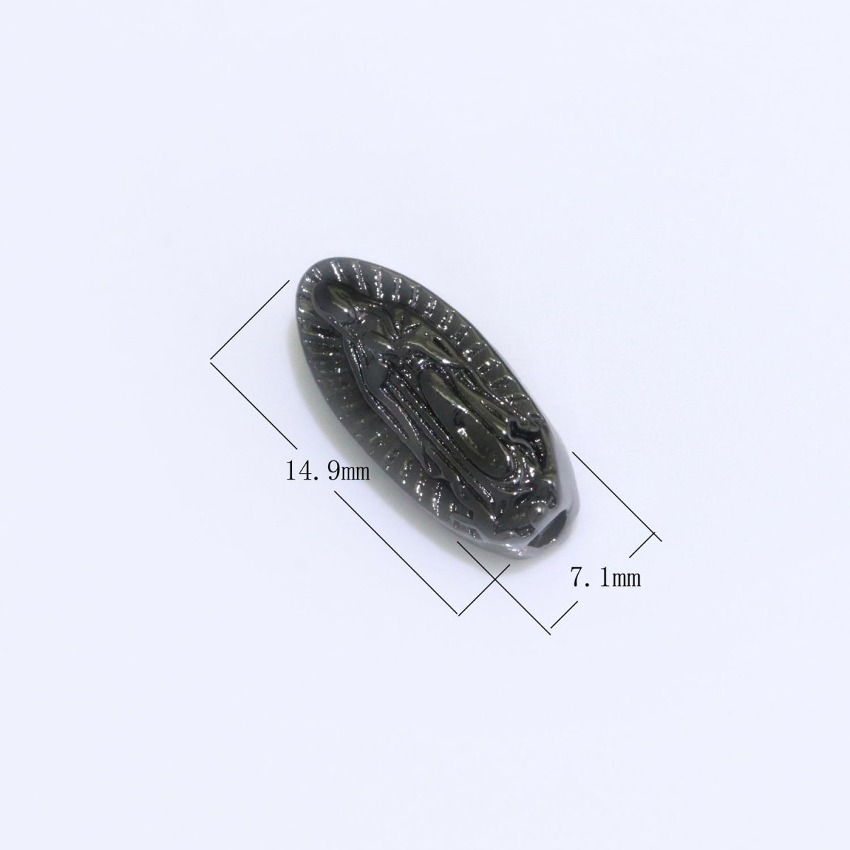 Gold / Silver / Black Our Lady of Guadalupe Beads, Virgin Mary bead Spacer rosary beads, Catholic beads, for Religious jewelry making B-634 B-635 B-636 - DLUXCA