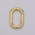 Gold, Silver, Rose Gold, Black Thick Push Gate Oval Clasp, Spring gate Clasp, 20x31mm Chunky Clasp for Statement Necklace L-028~L-031 - DLUXCA