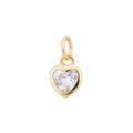 Gold / Silver / Rose Gold plated Heart Diamond, Cute Love, Dangle Charm, Modern Craft Gift Cubic Zirconia Bracelet Charm Bead Findings Pendant For Jewelry Making | E-230 E-232