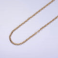 Gold Stainless Steel Cable Chain by Yard for Jewelry Making | Roll-1466 - DLUXCA